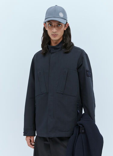 Stone Island 로고 자수 베이스볼 캡 그레이 sto0154091