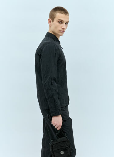 Stone Island 徽标贴饰衬衫外套 黑色 sto0156050