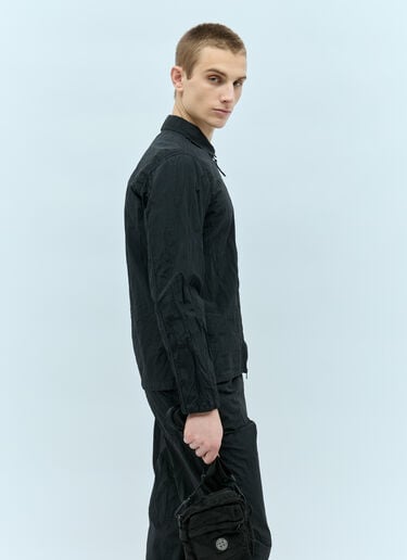 ロゴパッチ オーバーシャツ Stone Island ロゴパッチ オーバーシャツ ブラック sto0156050