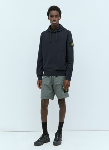 Stone Island 로고 패치 후드 맨투맨 네이비 sto0156062