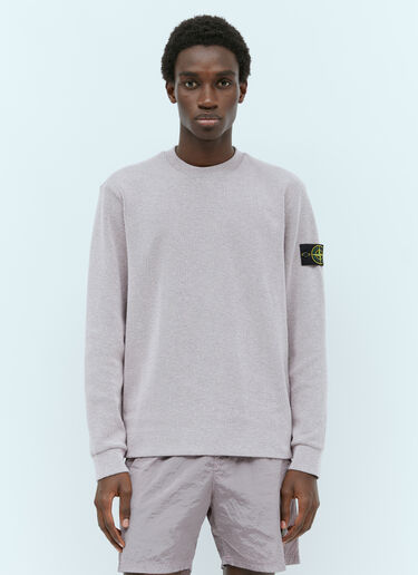 Logo Patch Knit Sweater Stone Island Logo Patch Knit Sweater Pink sto0156074