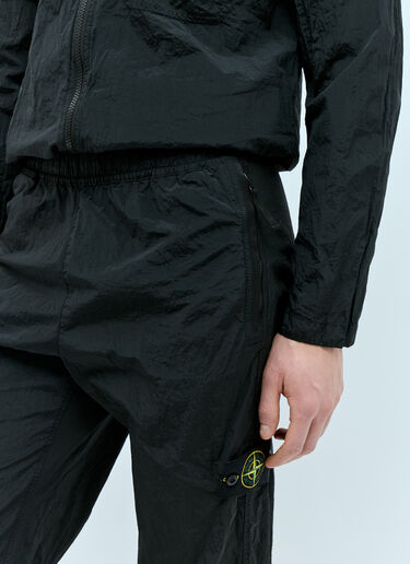 Stone Island 徽标贴饰运动裤 黑色 sto0156095