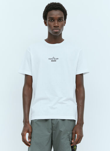 Logo Print T-Shirt Stone Island Logo Print T-Shirt White sto0156100