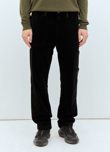 Stone Island 灯芯绒长裤 黑色 sto0158027