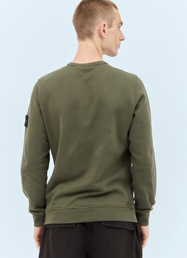 Stone Island 골지 마감된 옆면 맨투맨 그린 sto0158048