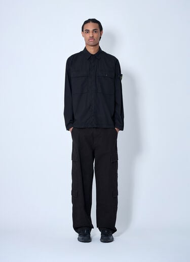 Cotton Tela Overshirt Stone Island Cotton Tela Overshirt Black sto0160004