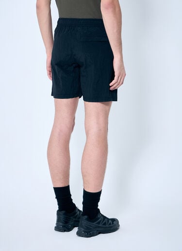 Stone Island Nylon Shorts With Logo Patch Black sto0160064