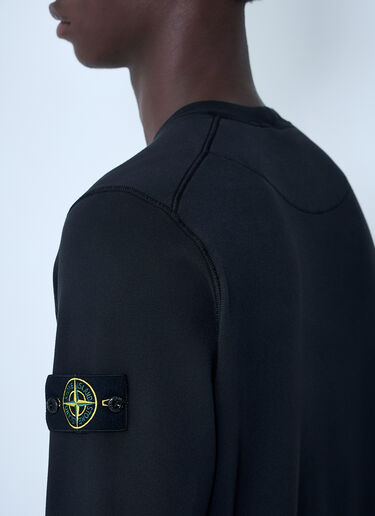 Logo Patch Sweatshirt Stone Island Logo Patch Sweatshirt Black sto0162004