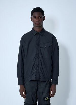 Stone Island Garemnt Dyed Logo Patch Jacket Black sto0162018