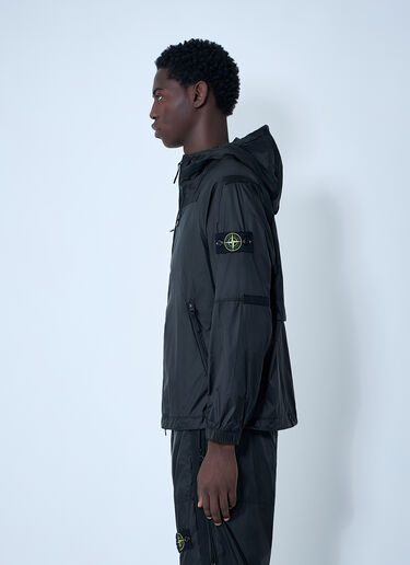 Stone Island Hooded Logo Patch Jacket Ivory sto0162022