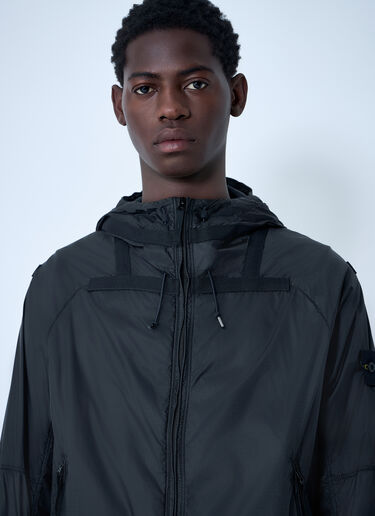 Stone Island Hooded Logo Patch Jacket Ivory sto0162022