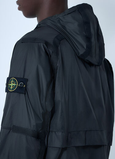 Stone Island Hooded Logo Patch Jacket Ivory sto0162022