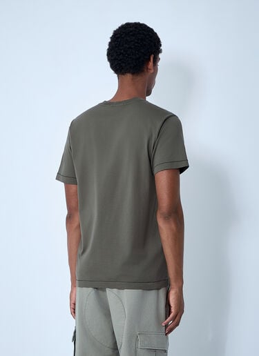 Stone Island 로고 모티프 티셔츠 카키 sto0162024