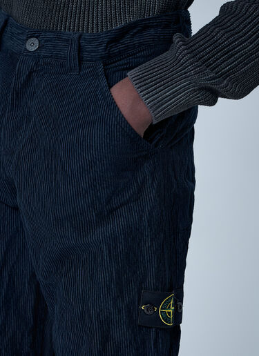 Stone Island Wrinkled Corduroy Pants Navy sto0162032