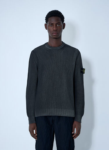 Fisherman Rib Sweater Stone Island Fisherman Rib Sweater Dark Grey sto0162034