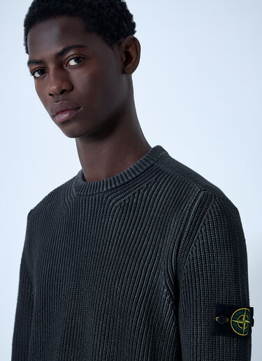 Fisherman Rib Sweater Stone Island Fisherman Rib Sweater Dark Grey sto0162034