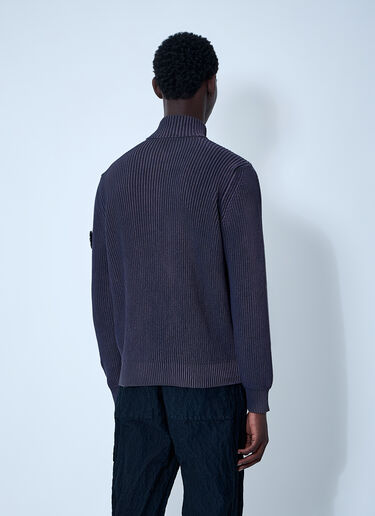 Zip-Up Rib Cardigan Stone Island Zip-Up Rib Cardigan Purple sto0162040