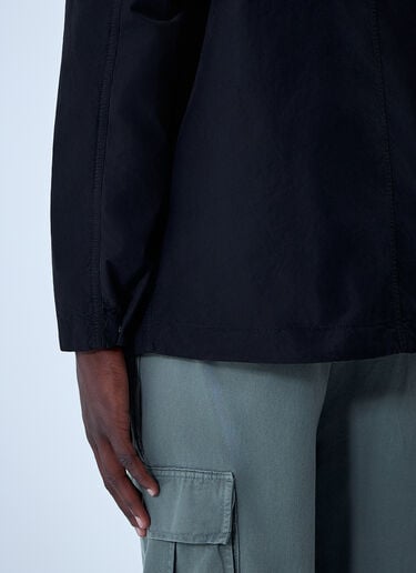 Stone Island Logo Patch Hooded Jacket Black sto0162047