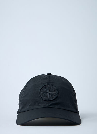 Logo Motif Baseball Cap Stone Island Logo Motif Baseball Cap Black sto0162050