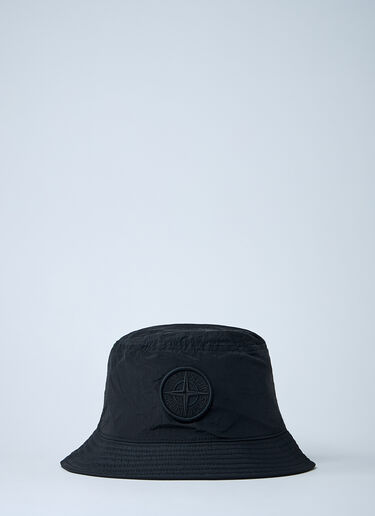 Logo Motif Bucket Hat Stone Island Logo Motif Bucket Hat Black sto0162051