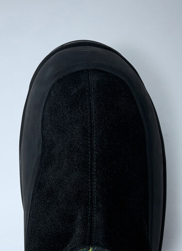 Suede Logo Patch Boots Stone Island Suede Logo Patch Boots Black sto0162060
