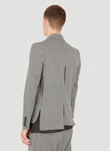 Sulvam Houndstooth Raw Hem Blazer Grey sul0150005