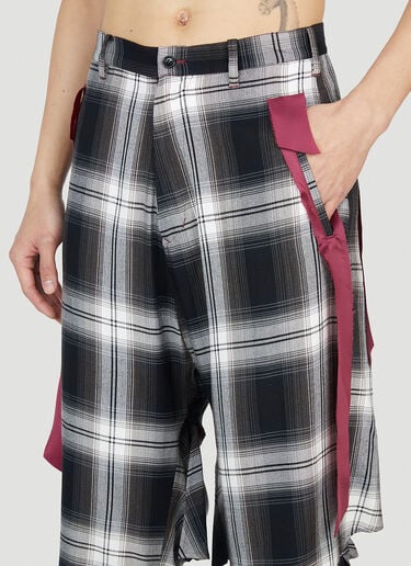 Wide Slash Pants Sulvam Wide Slash Pants Black sul0152007