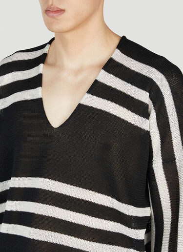 Striped Sweater Sulvam Striped Sweater Black sul0152010