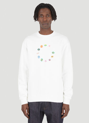 Souvenir x Viron 크루넥 스웻셔츠 화이트 svn0146003