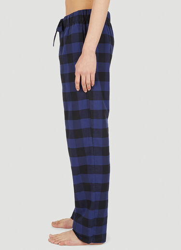 Drawstring Gingham Sleep Pants Tekla Drawstring Gingham Sleep Pants Blue tek0350021