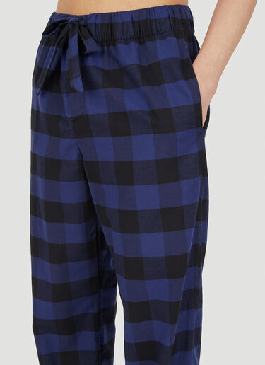 Drawstring Gingham Sleep Pants Tekla Drawstring Gingham Sleep Pants Blue tek0350021