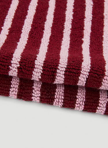 Sailor Stripes Bath Mat Tekla Sailor Stripes Bath Mat Burgundy tek0351014