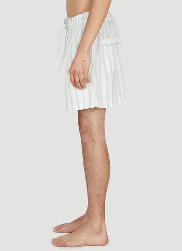 Stripes Shorts Tekla Stripes Shorts Blue tek0352007