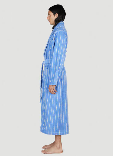 Tekla Striped Hooded Bath Robe Blue tek0353011