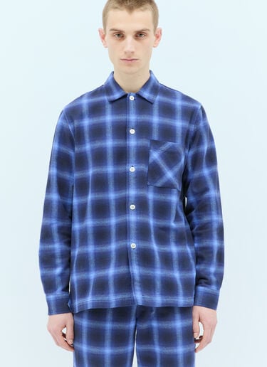 Plaid Pyjama Shirt Tekla Plaid Pyjama Shirt Blue tek0355008