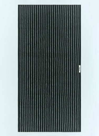 Tekla 스트라이프 목욕 타월 블랙 tek0355018
