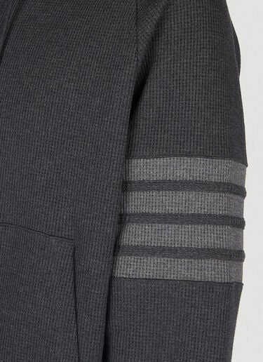 Raglan Sleeve Zip Up Hooded Sweatshirt Thom Browne Raglan Sleeve Zip Up Hooded Sweatshirt Dark Grey thb0151004