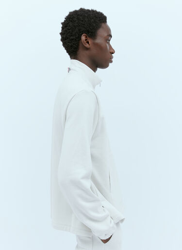 Thom Browne 로고 패치 쿼터 집업 스웨터셔츠 크림 thb0153002