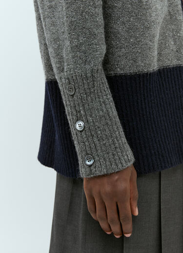Thom Browne 四道杠针织开衫 灰色 thb0154005