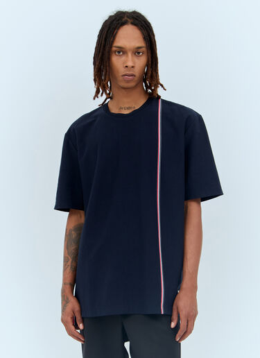 Thom Browne RWB 条纹针织 T 恤 藏蓝色 thb0156003