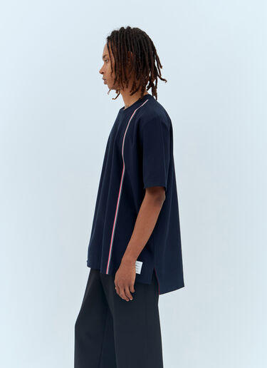 Thom Browne RWB 条纹针织 T 恤 藏蓝色 thb0156003
