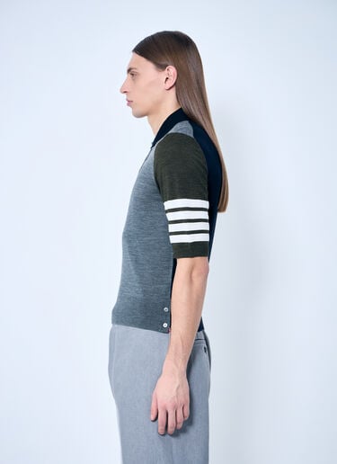 Thom Browne ジャージー 4本線ポロシャツ  グレー thb0157002