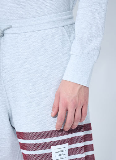 Thom Browne Four-Bar Cotton Shorts Grey thb0158003