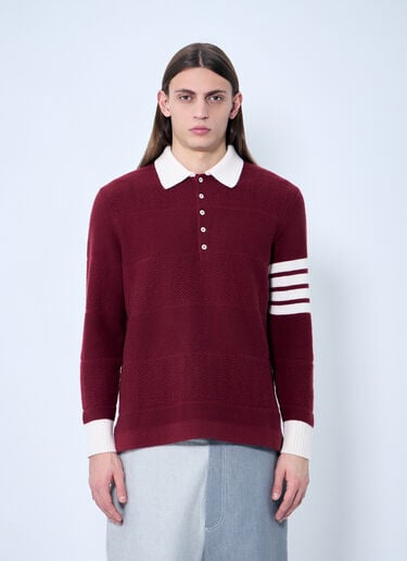 Thom Browne Four-Bar Rugby Knit Sweater Red thb0158005