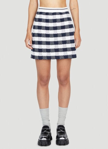 Thom Browne Gingham Check Mini Skirt Blue thb0252008