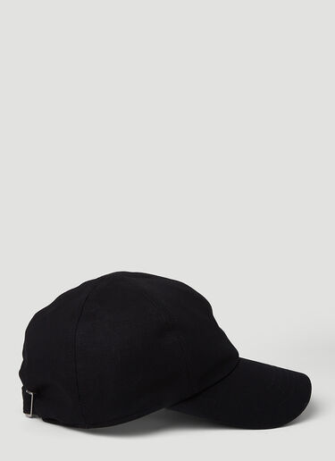 Logo Patch Baseball Cap TOTEME Logo Patch Baseball Cap Black tot0251012