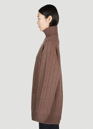 TOTEME High Neck Sweater Brown tot0251038