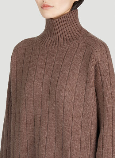 TOTEME High Neck Sweater Brown tot0251038