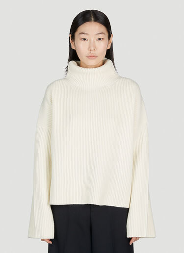 Flared Sleeve Sweater TOTEME Flared Sleeve Sweater Cream tot0251039