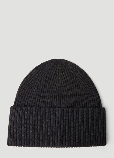 Ribbed Beanie Hat TOTEME Ribbed Beanie Hat Dark Grey tot0251042